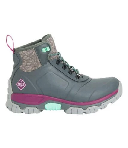 Muck Boots - Bottes De Pluie APEX - Femme (Gris Foncé / Rose Foncé) - UTFS8782 1 Muck Boots - Bottes De Pluie APEX - Femme (Gris Foncé / Rose Foncé) - UTFS8782