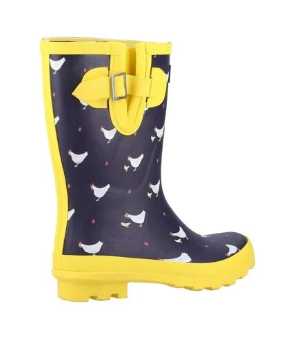Cotswold - Bottes De Pluie FARMYARD - Femme (Bleu Marine / Jaune) - UTFS9713 4 Cotswold - Bottes De Pluie FARMYARD - Femme (Bleu Marine / Jaune) - UTFS9713 – Image 4