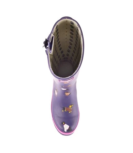 Lazy Dogz - Bottes De Pluie HARPER - Femme (Bleu) - UTGS227 4 Lazy Dogz - Bottes De Pluie HARPER - Femme (Bleu) - UTGS227 – Image 4