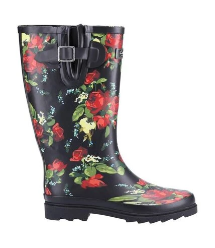 Cotswold - Bottes De Pluie - Femme (Noir / Rouge) - UTFS8355 2 Cotswold - Bottes De Pluie - Femme (Noir / Rouge) - UTFS8355 – Image 2