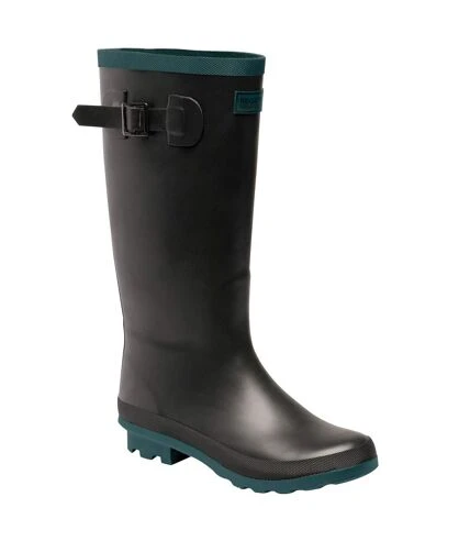 Regatta - Bottes De Pluie FAIRWEATHER - Femme (Noir/bleu Sarcelle) - UTRG3770 1 Regatta - Bottes De Pluie FAIRWEATHER - Femme (Noir/bleu Sarcelle) - UTRG3770