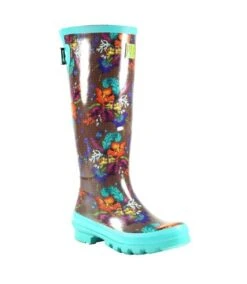 Laurence Llewelyn-Bowen - Bottes De Pluie BEST BONNET - Femme (Bleu Sarcelle / Marron) - UTGS408