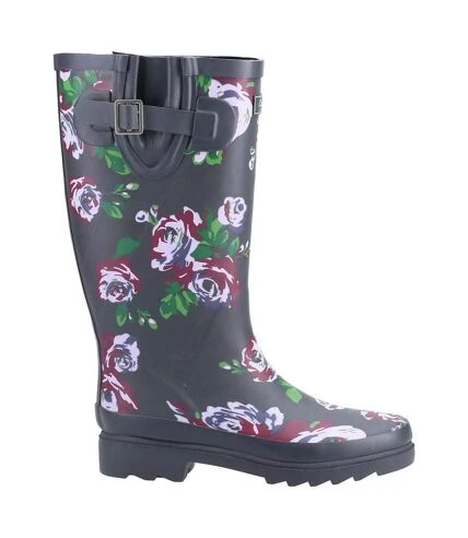 Cotswold - Bottes De Pluie - Femme (Noir / Violet) - UTFS8355 2 Cotswold - Bottes De Pluie - Femme (Noir / Violet) - UTFS8355 – Image 2