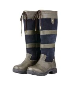 Dublin - Bottes Hautes D'équitation RIVER - Femme (Anthracite / Bleu Marine) - UTWB1775