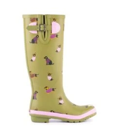 Lazy Dogz - Bottes De Pluie HARPER - Femme (Vert) - UTGS227 -Regatta Hiver Magasin C95ED89345BAEF6BFF2DC776362768FDFCDE75EB21D9E0655C72C2E713F5CB48