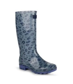 Regatta - Bottes De Pluie WENLOCK - Femme (Gris Clair Pâle / Bleu Ardoise) - UTRG8235