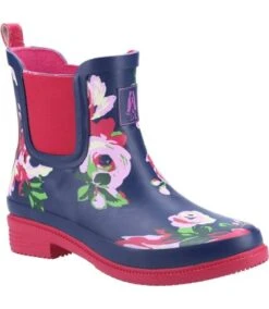Hush Puppies - Bottes De Pluie MINNIE - Femme (Bleu Marine / Rose) - UTFS9723