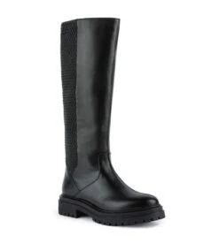 Geox - Bottes Hauteur Genoux D IRIDEA J - Femme (Noir) - UTFS9569